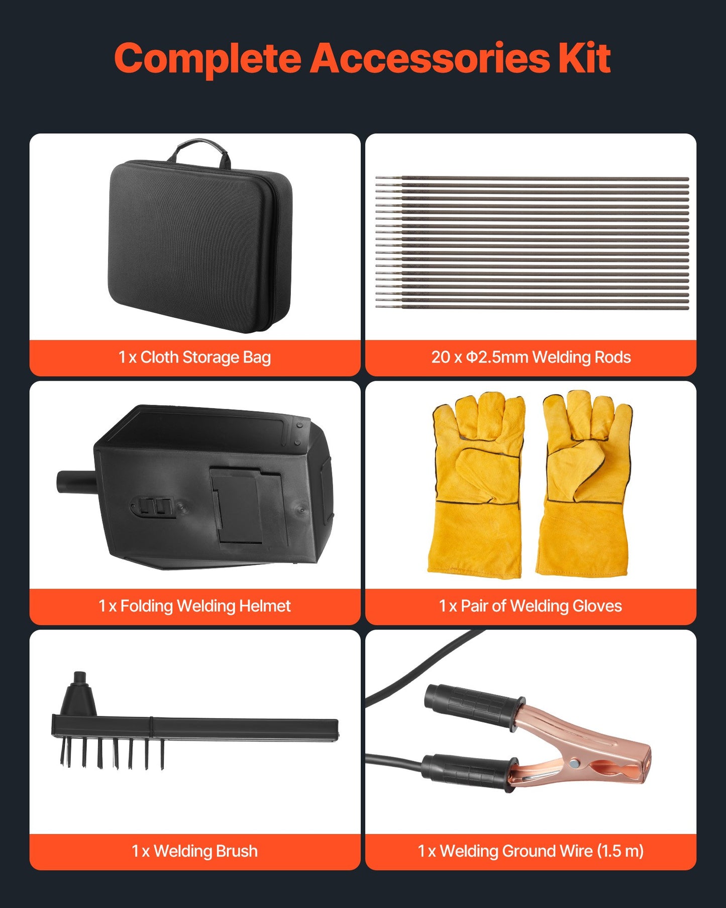 Portable Handheld Welding Machine, 20-140A Portable ARC Welder with 5-Level Current Adjustment & IGBT Inverter, 110V Handheld Stick Welder with Hot Start Function Fit for 1/16"-1/8" Welding Rods