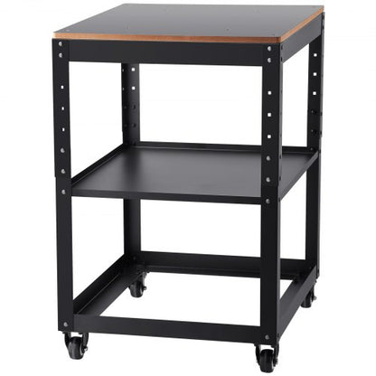 Planer Stand, 100 lbs / 45 kg heavy loads, Three-Gear Height Adjustable Thickness Planer Table,with 4 Stable Casters & Storage Space, for most planers, saws, bench-top machines, power tools