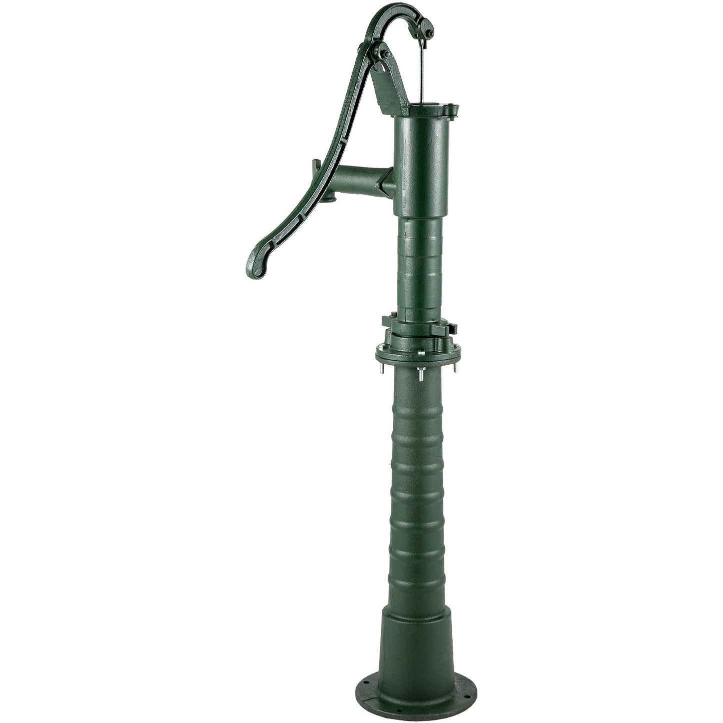 Hand Water Pump with Stand, 15.7 x 9.4 x 51.6 Inch Jug Pump and 26 Inch Pump Stand with Pre-Set 1/2" Holes for Easy Installation, Rustic Cast Iron Well Pump for Garden, Yard, Yard Irrigation, Green