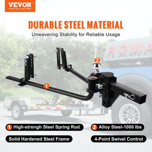 1,000 lb. weight distribution hitch with 2-5/16 inch ball and 2 inch shaft
