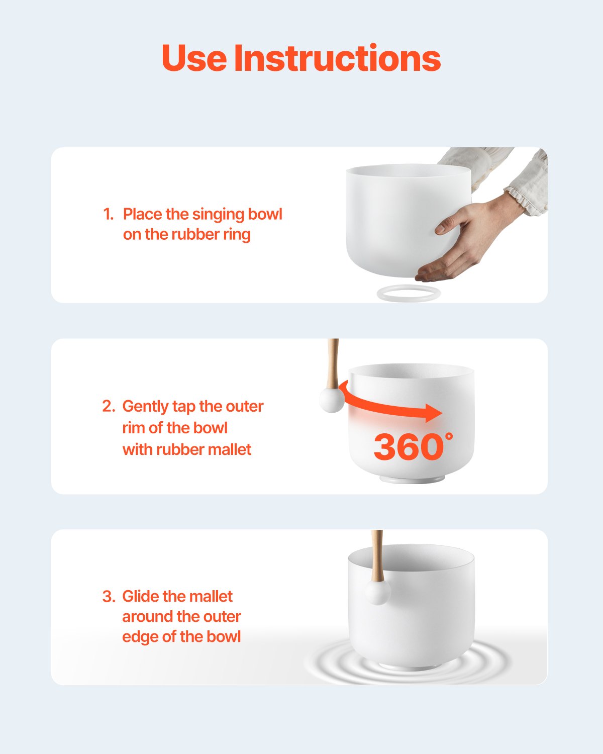 2 x Kristallklangschalen, 20,3 cm und 25,4 cm, A- und F-Noten, inkl. Tragetasche