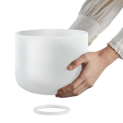 2 x Kristallklangschalen, 20,3 cm und 25,4 cm, A- und F-Noten, inkl. Tragetasche