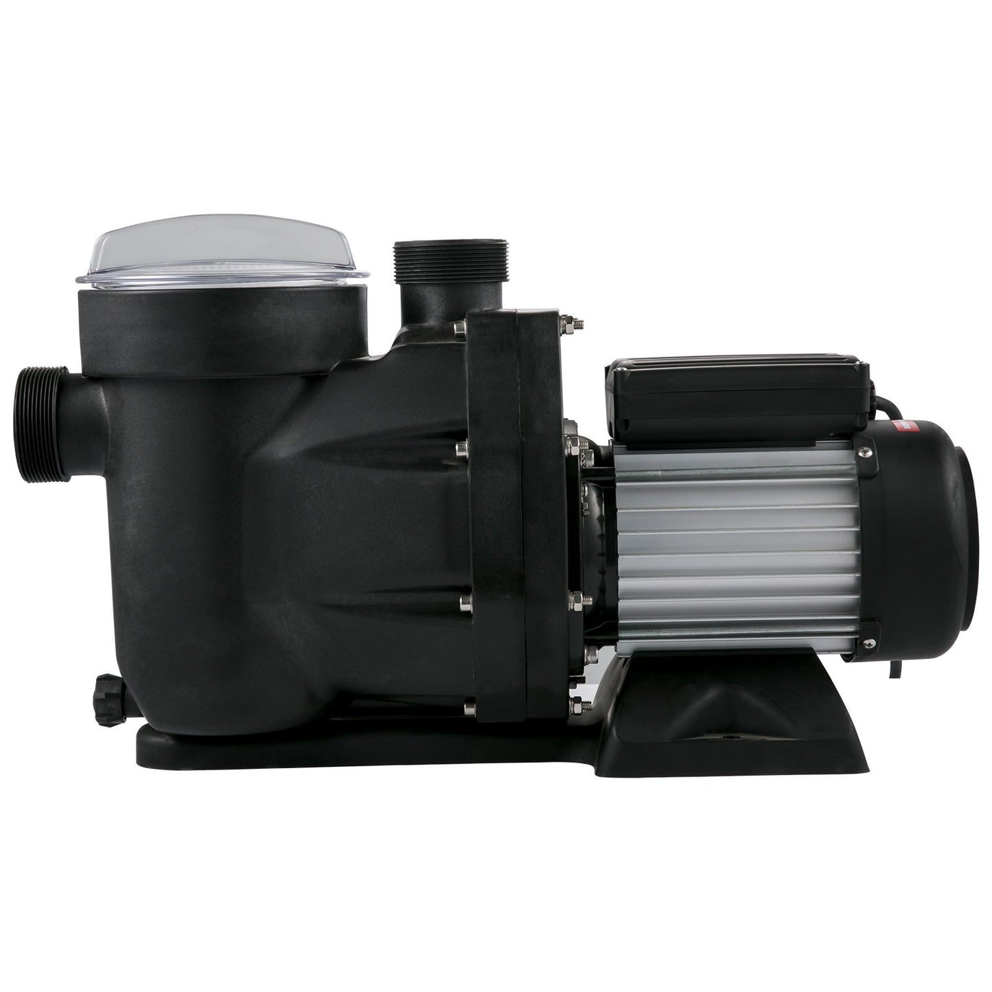 1 PS-Poolpumpe, 19200 l/h, 750 W, Poolpumpe, In-/Boden-Poolpumpe mit Siebkorb, Poolpumpenmotor für sauberes Poolwasser, 1,97 Zoll Einlass-/Auslass-Poolfilterpumpe mit 2 Befestigungsschläuchen