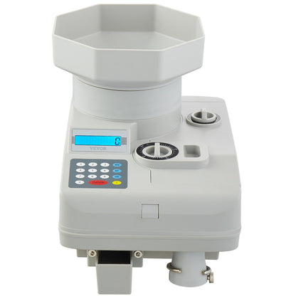 Coin Counter, Professional Coin Sorter with LED Display Holds up to 11000 Coins, Automatic Coin Sorter and Wrapper Machine for All Coins, Suitable for International Coins and Tokens
