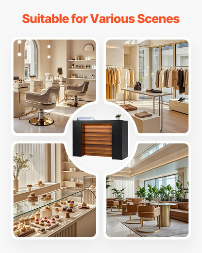 Receptionsdisk rektangulärt främre bänkbord 62,99 i salongskontorsbord