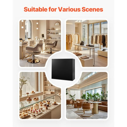 Receptionsdisk Rektangulärt Frontdiskbord 47,24 i Svart Kontorsbord