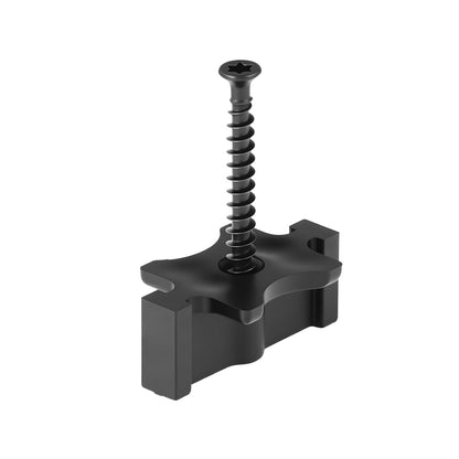 900PCS Hidden Deck Fasteners for Composite Decking Board, Universal Composite T Clips & Plastic Hidden Fasteners with Metal Screws,Polypropylene PP Clips Works with 0.26 inch Gaps, Black