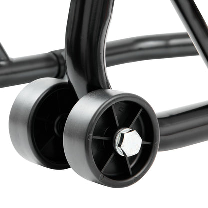 Motorrad-Hinterradständer, mit U + L-Gabelschwingenspule, 390 kg Tragkraft, Hochleistungs-Hinterradständer, Motorrad-Hebeständer, für Suzuki, Yamaha, Honda, Kawasaki, Schwarz