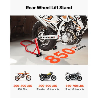 Motorrad-Hebebühne 850 lbs Heck-Spulenlift Paddock-Schwinge Rot | EU
