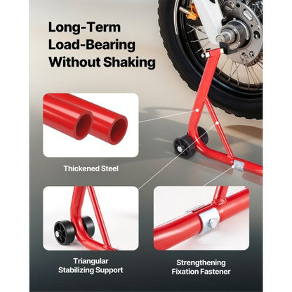 Motorrad-Hebebühne 850 lbs Heck-Spulenlift Paddock-Schwinge Rot | EU