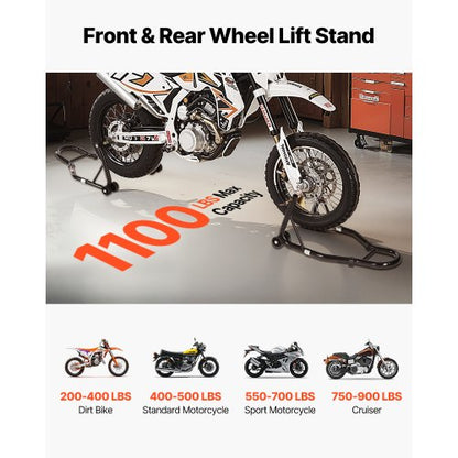 Motorrad-Stützlift vorne und hinten 1100 lbs Spoolift Paddock Schwinge | EU
