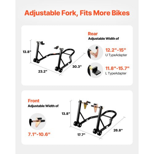 Motorrad-Stützlift vorne und hinten 1100 lbs Spoolift Paddock Schwinge | EU