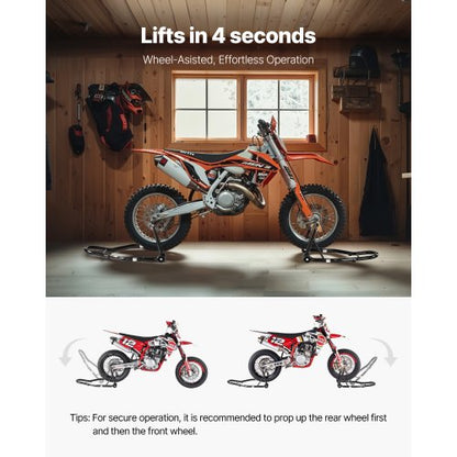 Motorrad-Stützlift vorne und hinten 1100 lbs Spoolift Paddock Schwinge | EU