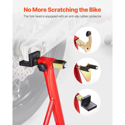 Motorrad-Hebebühne vorne und hinten, 850 lb, Spoollift, Paddock-Schwinge, Rot | EU