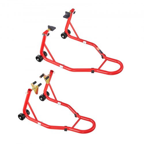 Motorrad-Hebebühne vorne und hinten, 850 lb, Spoollift, Paddock-Schwinge, Rot | EU