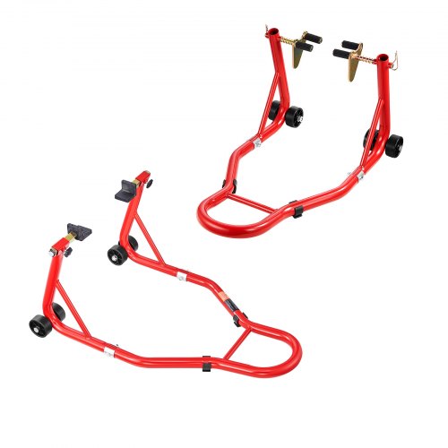 Motorrad-Hebebühne vorne und hinten, 850 lb, Spoollift, Paddock-Schwinge, Rot | EU