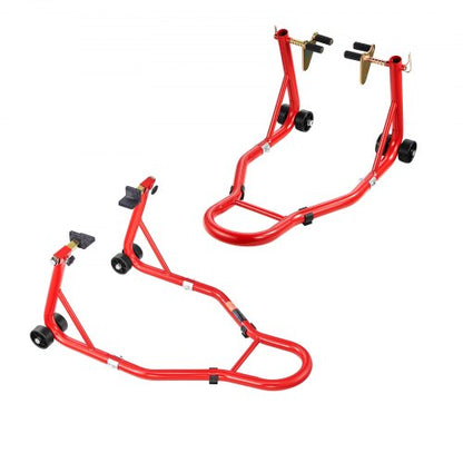 Motorrad-Hebebühne vorne und hinten, 850 lb, Spoollift, Paddock-Schwinge, Rot | EU