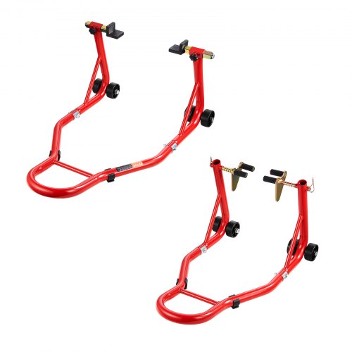 Motorrad-Hebebühne vorne und hinten, 850 lb, Spoollift, Paddock-Schwinge, Rot | EU