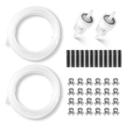 Bränsleslangssats, 5000 mm bränsleledningssats för dieselvärmare, Utbytbara bränsleledningssatser för parkeringsvärmare med ledningar, filter, klämmor och slangar, Tillbehör till tankdieselvärmare för 2KW, 5KW och 8KW värmare |  EU