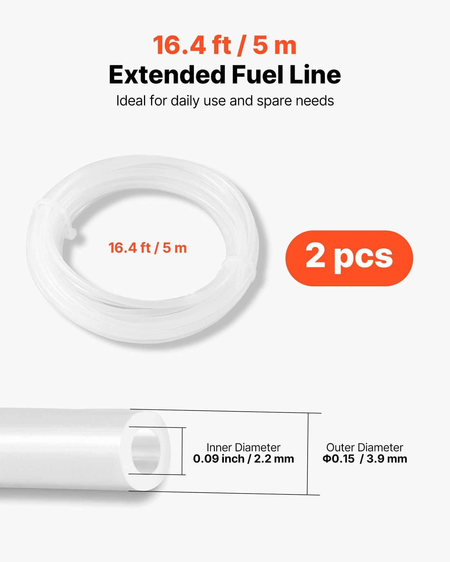 Fuel Pipe Hose Line Kit, 196.9″ Diesel Heater Fuel Line Kit, Replaceable Parking Heater Fuels Lines Kits with Lines Filters Clips & Hoses, Tank Diesel Heater Accessories for 2KW 5KW 8KW Heaters