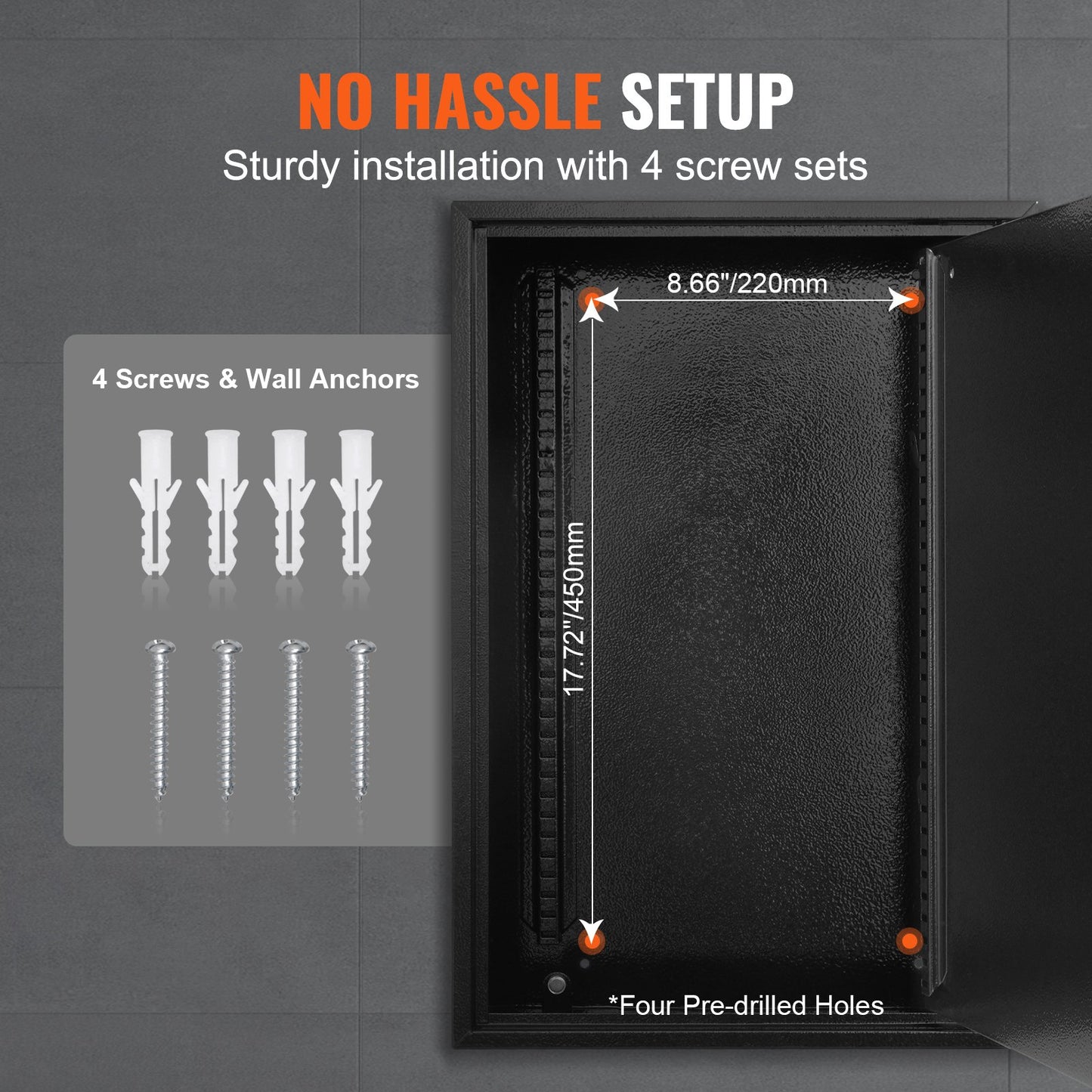 200-key cabinet key lock box with adjustable racks and colorful key tags