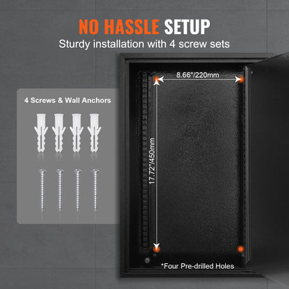 200-key cabinet key lock box with adjustable racks and colorful key tags