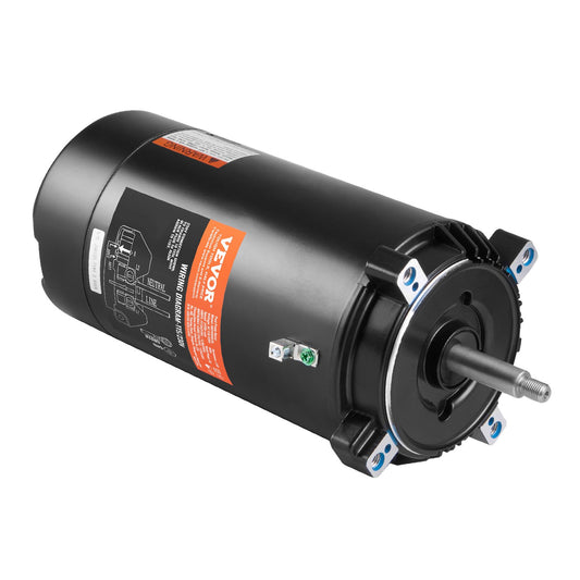 1,5 PS Poolpumpenmotor, 115/230 V, 13,6/6,8 A, 56 J, 3450 U/min, 90 μF/250 V Kondensator