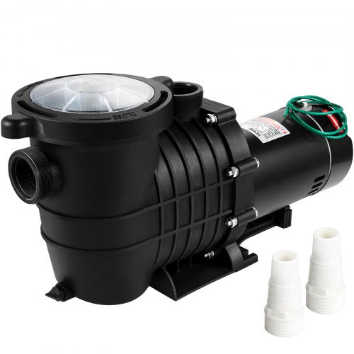1HP Swimming Pool Pump, Dual Voltage 110V/220V, Circulates 5544GPH for Efficient Water Movement Above Pools, Includes Strainer Basket & Two 1-1/2'' NPT Connectors