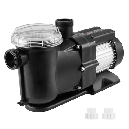 Above Ground Swimming Pool Pump, 1500W/2.0HP, 115G PM Single Speed Swimming Pool Pump, Hastighet 2850RPM, Lift Head Pool Pump 15m Max. med filterkorg, för pooler ovan mark, spa
