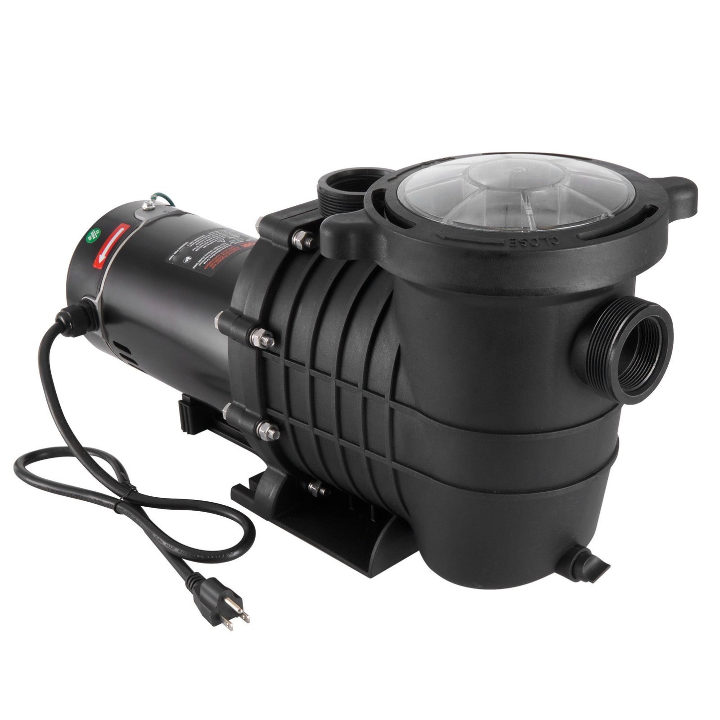 Above Ground Pool Pump, 1HP, 80 GPM Max. Flow Single Speed Swimming Pool Pump, 110V/240V 3450RPM 34.4ft Max. Head Pool Pump with Filter Basket, for Above Ground Pools Hot Tubs Spas