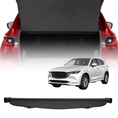 Retractable Cargo Cover, Upgraded Carbon Fiber Texture Trunk Cover, Anti-Peeping Luggage Privacy Shield, Easy Installation Security Shade Car Accessories, for Mazda CX-5 2017-2025 5-Seater