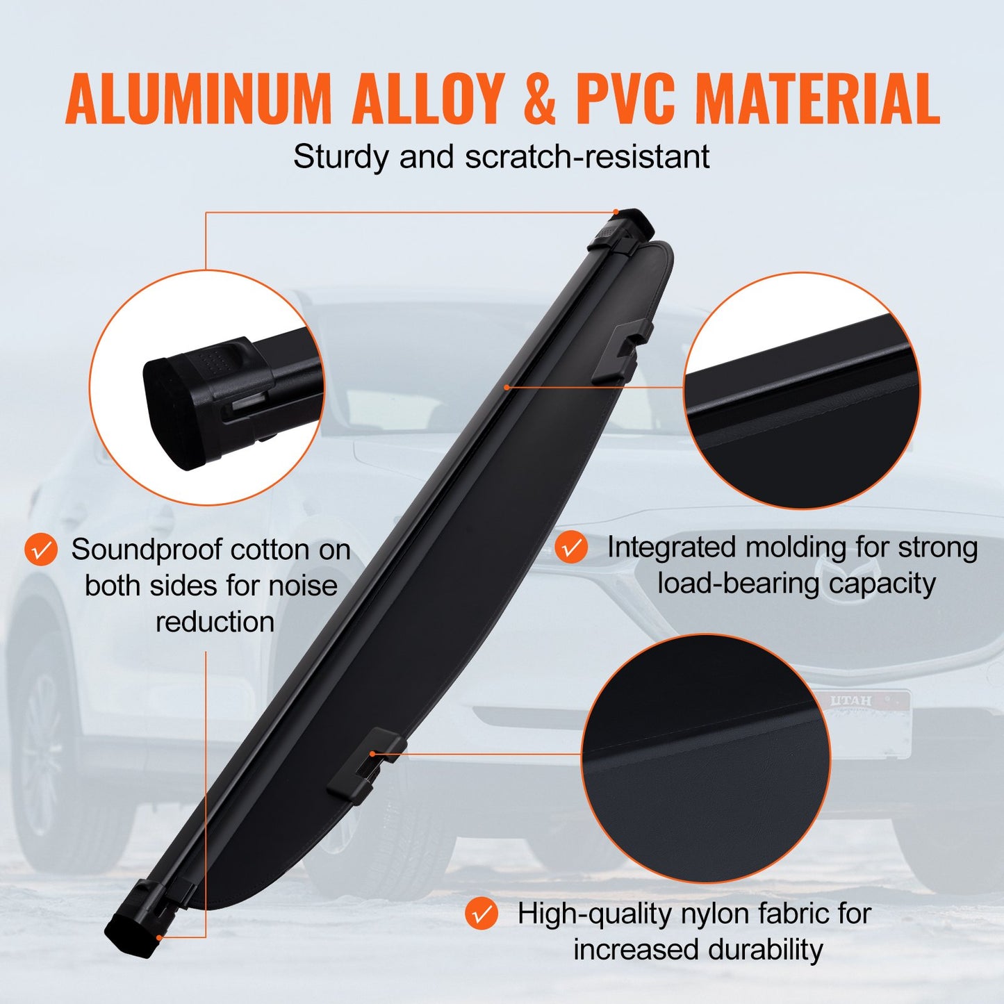 Einziehbare Laderaumabdeckung für Mazda CX-5 2017-2024 Verbesserte Heckklappe