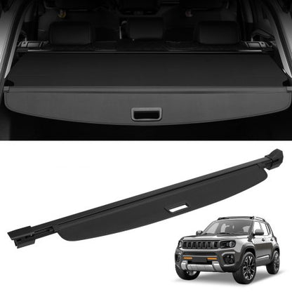 Retractable Cargo Cover, Upgraded Waterproof Trunk Cover Security Shield Shade for Jeep Grand Cherokee 2 Row 2022-2025 5-Seater, UV Proof Rear Trunk Cover Aluminum Alloy & PVC Leather Texture