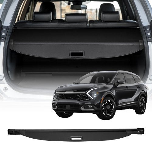 Retractable Cargo Cover, Premium Leather Texture Trunk Cover, Anti-Peeping Luggage Privacy Shield, Easy Installation Security Shade, Car Accessories, for Kia Sportage 2023-2025 5-Seater