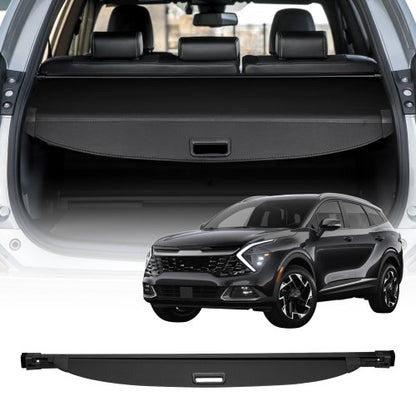 Retractable Cargo Cover, Premium Leather Texture Trunk Cover, Anti-Peeping Luggage Privacy Shield, Easy Installation Security Shade, Car Accessories, for Kia Sportage 2023-2025 5-Seater