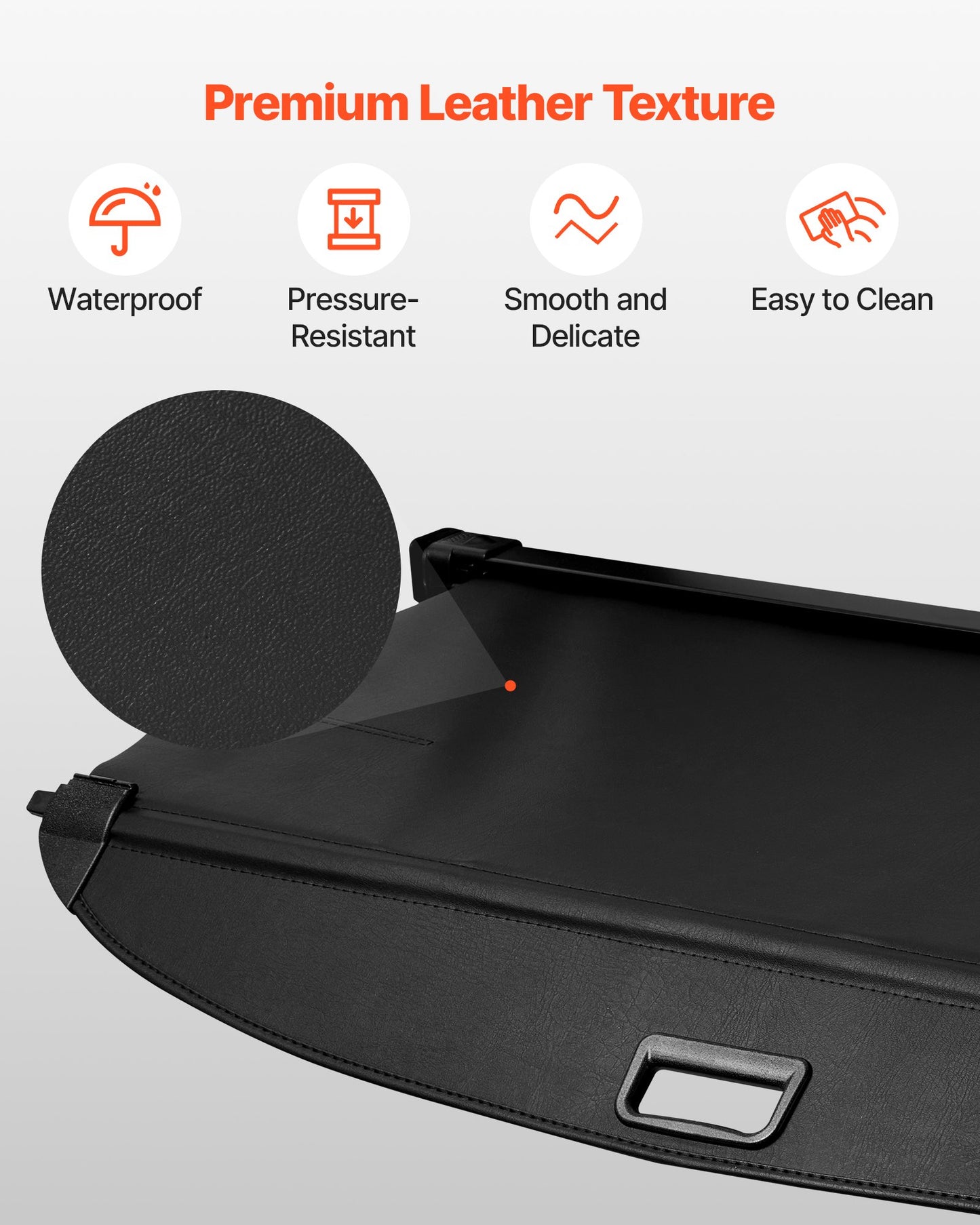 Retractable Cargo Cover, Premium Leather Texture Trunk Cover, Anti-Peeping Luggage Privacy Shield, Easy Installation Security Shade, Car Accessories, for Kia Sportage 2023-2025 5-Seater