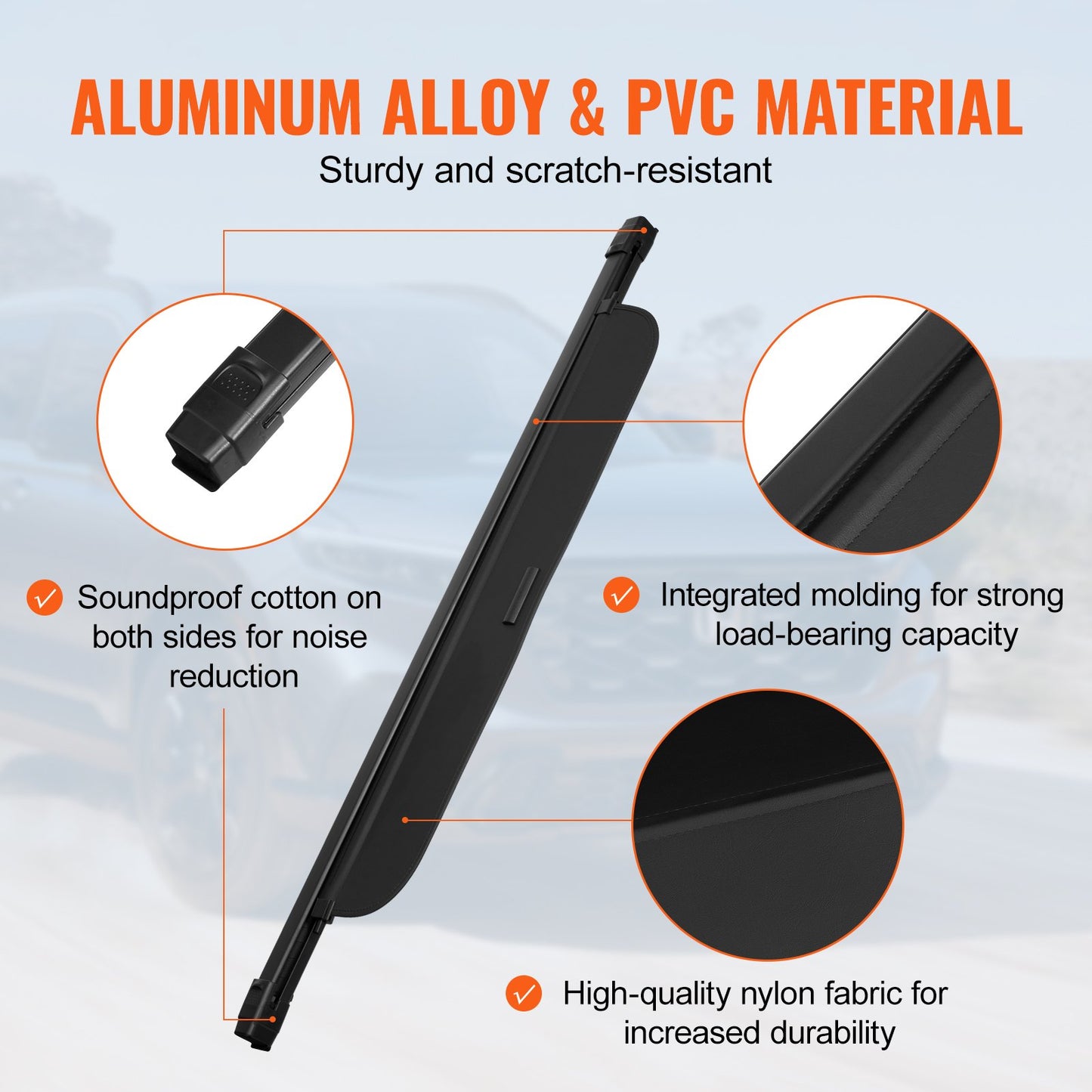 Infällbart lastskydd för Honda CRV 2023-2024 Uppgraderat baklucka