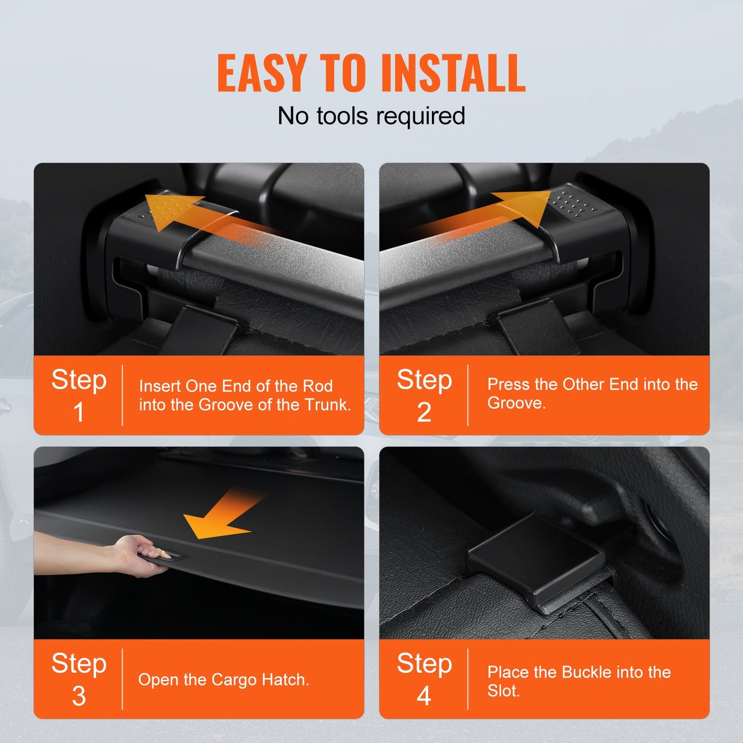 Retractable Cargo Cover for Honda, Upgraded Waterproof Trunk Cover Security Shield Shade for Honda CRV 2023-2025 5-Seater, UV Resistant Rear Trunk Cover with Aluminum Alloy & PVC Leather Texture