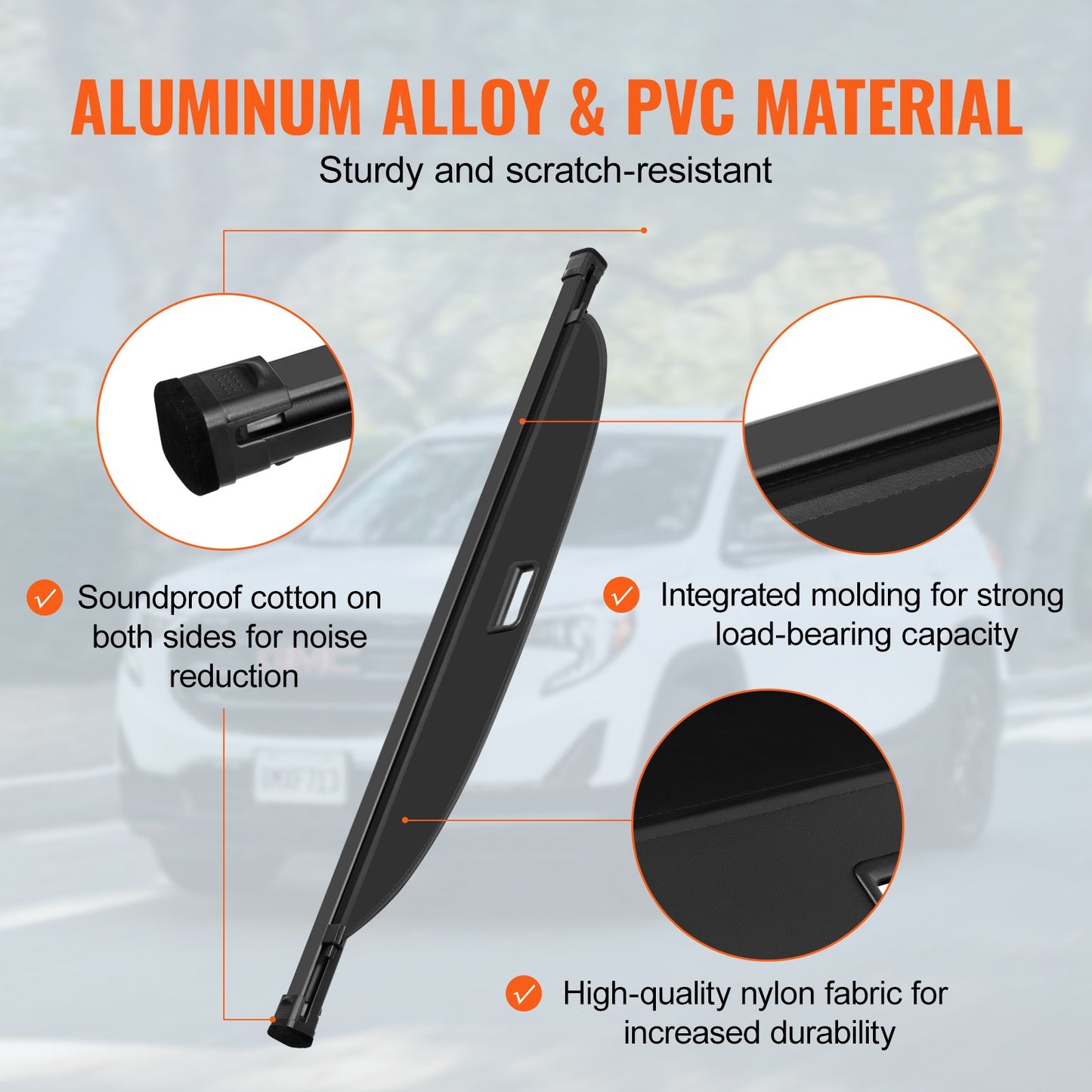 Infällbart lastskydd för GMC Terrain + Chevrolet Equinox 2018-2024