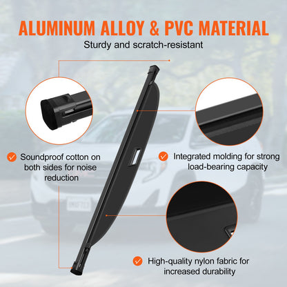 Infällbart lastskydd för GMC Terrain + Chevrolet Equinox 2018-2024