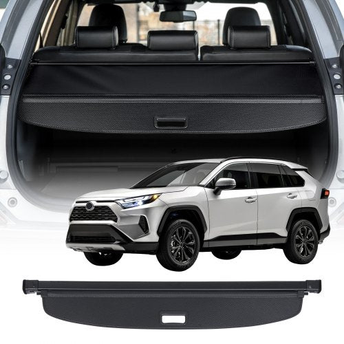 Retractable Cargo Cover, Upgraded Carbon Fiber Texture Trunk Cover, Anti-Peeping Luggage Privacy Shield, Easy Installation Security Shade Car Accessories, for Toyota RAV4 2019-2025 5-Seater