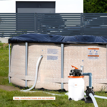 Sand Filter Pump for Above Ground Pools, 10-inch, 1585 GPH, 0.33 HP Swimming Pool Pumps System & Filters Combo Set with 5-Way Multi-Port Valve & Pressure Gauge, for Domestic and Commercial Pools