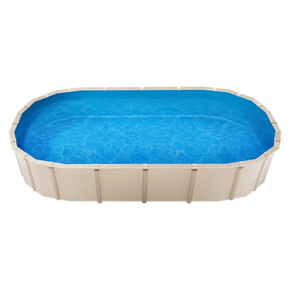 Ovale Poolfolie, 4,9 x 2,9 m, Unibead-Poolfolie, Wandhöhe 120 cm