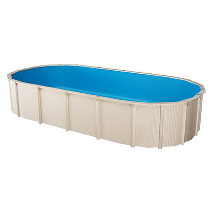 Ovale Poolfolie, 6,7 x 3,7 m, Überlapp-Poolfolie, 132 cm Wandhöhe