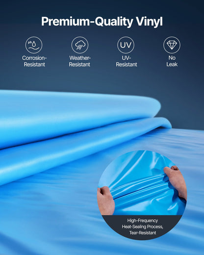 Runde Poolfolie, 5,54 m, Unibead-Poolfolie, 120 cm Wandhöhe, einfarbig