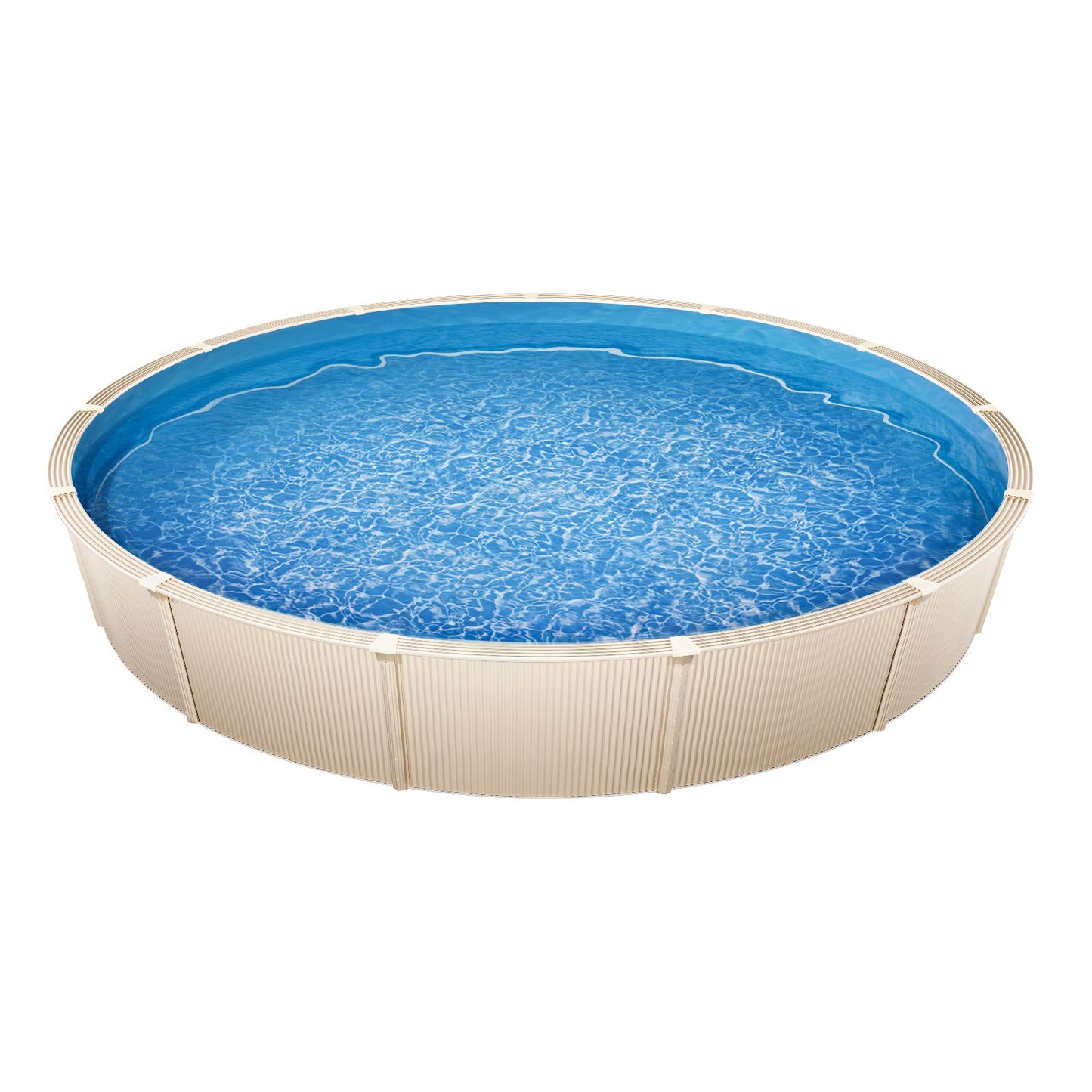 Round Pool Liner 15ft Unibead Pool Liner 47in Vägghöjd Enfärgad