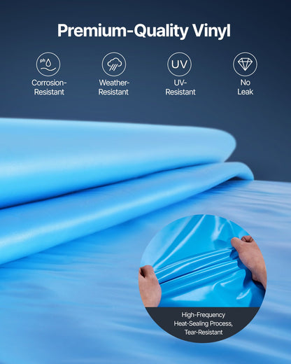 Round Pool Liner 18ft Overlapp Pool Liner 52in Vägghöjd Enfärgad färg