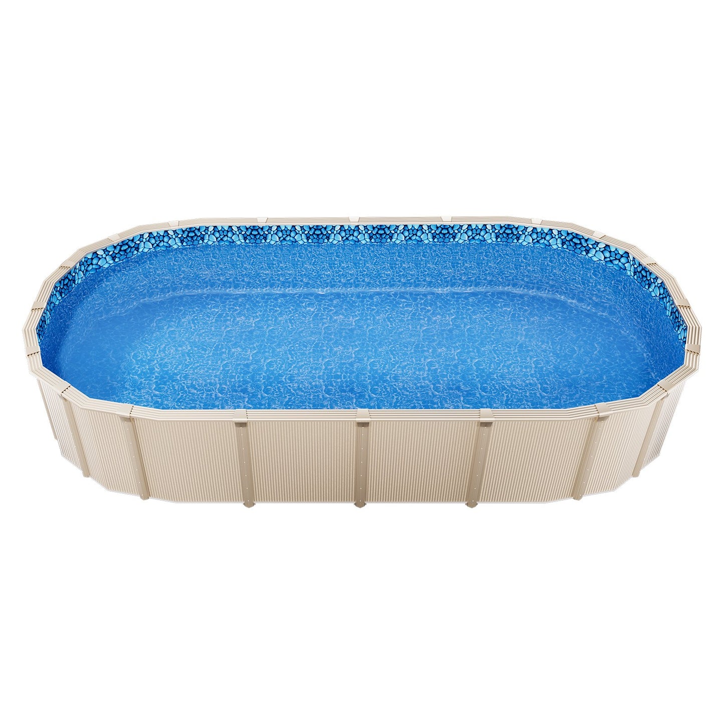 Oval Pool Liner 18x33ft Overlap Style Pool Liner 54in Wall Height