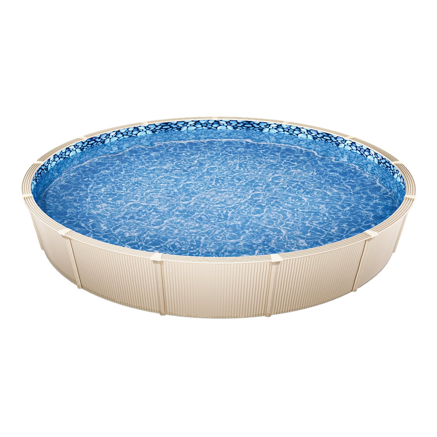 Round Pool Liner 24ft Unibead Style Pool Liner 52in Vägghöjd