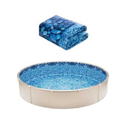 30-ft Round Above Ground Pool Liner, Overlap Pool Liners, Standard Gauge Vinyl, 48-to-54inch Wall Height, Designed for Steel Sided Above-Ground Swimming Pools
